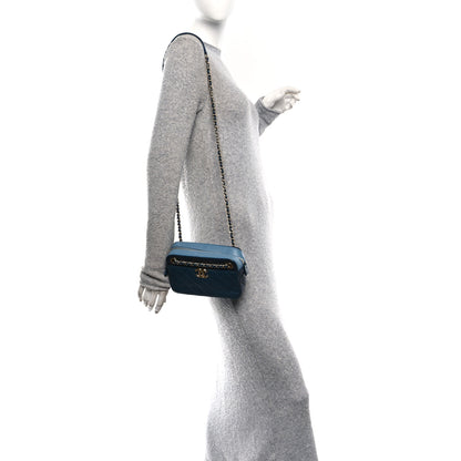 Chanel Lambskin Quilted Small In & Out Camera Case Navy Light Blue 2 of 10
