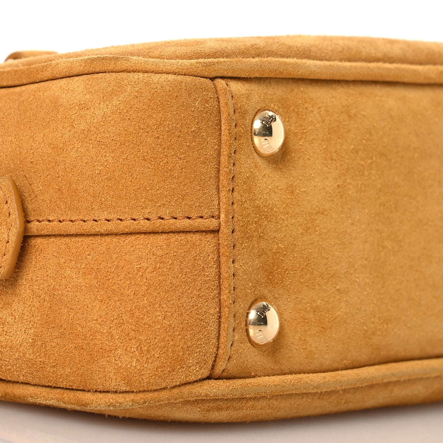 Suede Padded Regular Arcadie Top Handle Bag Whiskey