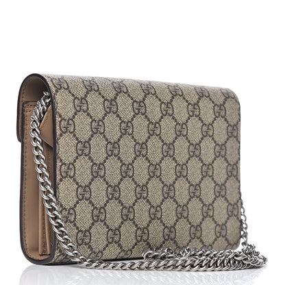 Gucci GG Supreme Monogram Mini Dionysus Chain Wallet Beige Taupe 3 of 9
