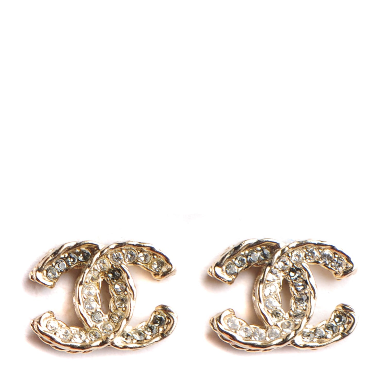 Crystal CC Earrings Gold Grey