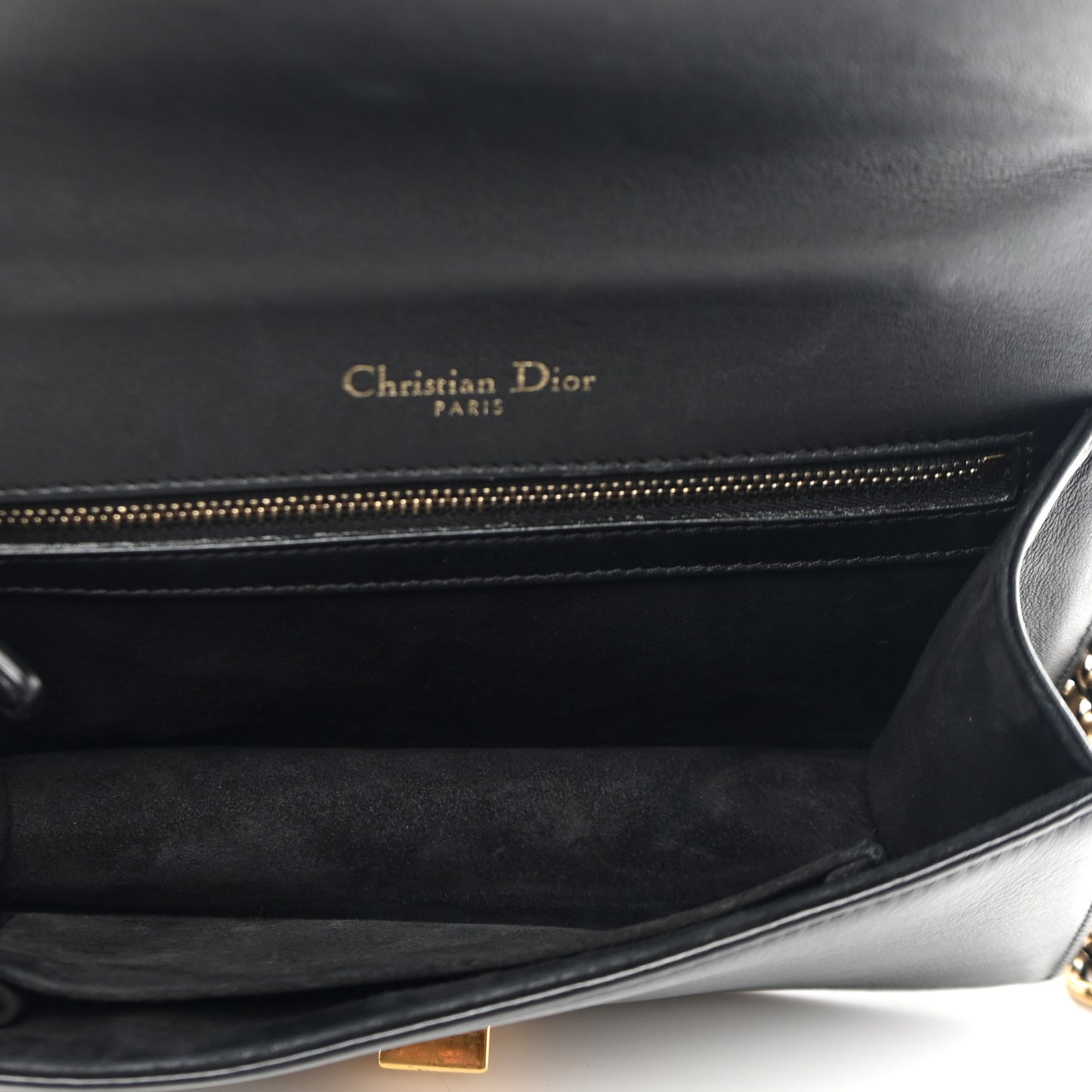 Lambskin Studded Small Diorama Flap Bag Black