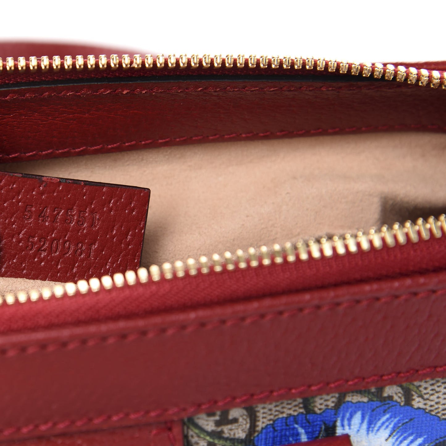 GG Supreme Monogram Flora Web Small Ophidia Tote Bag Red