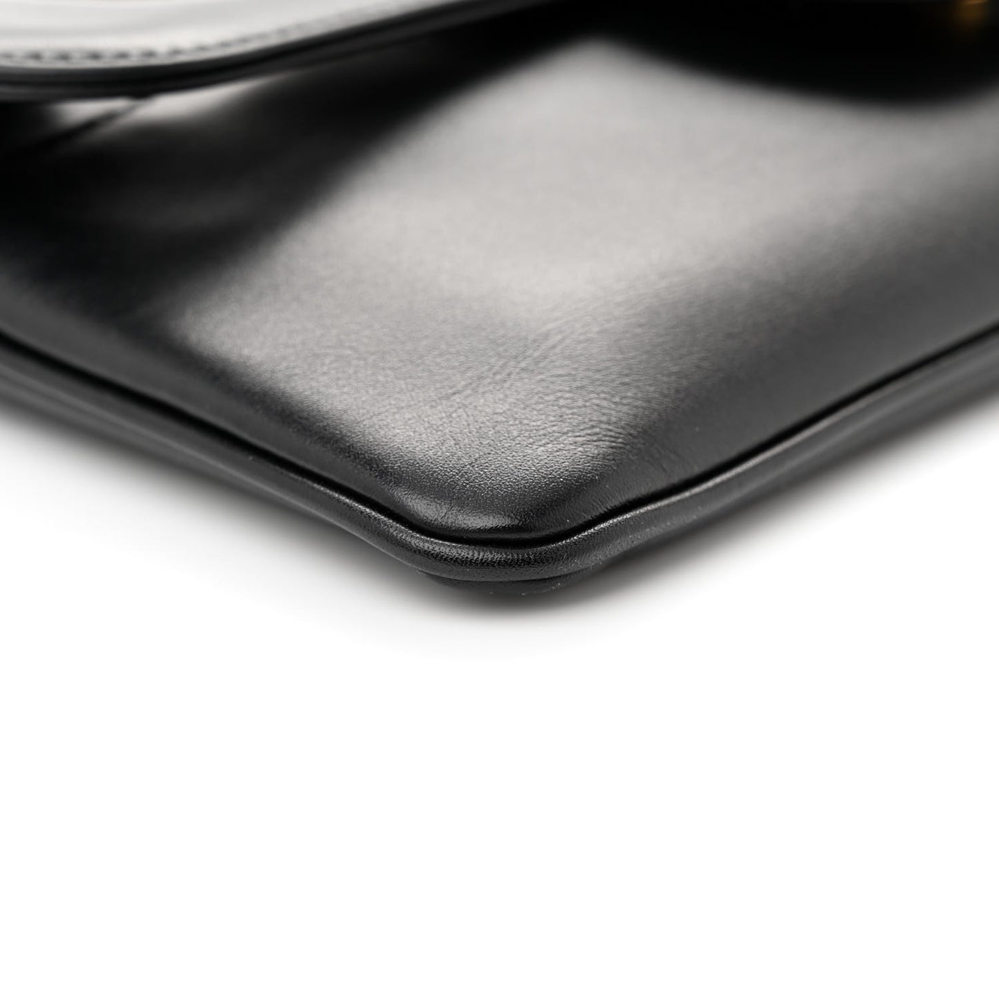 Smooth Calfskin Medium Diordouble Chain Bag Black