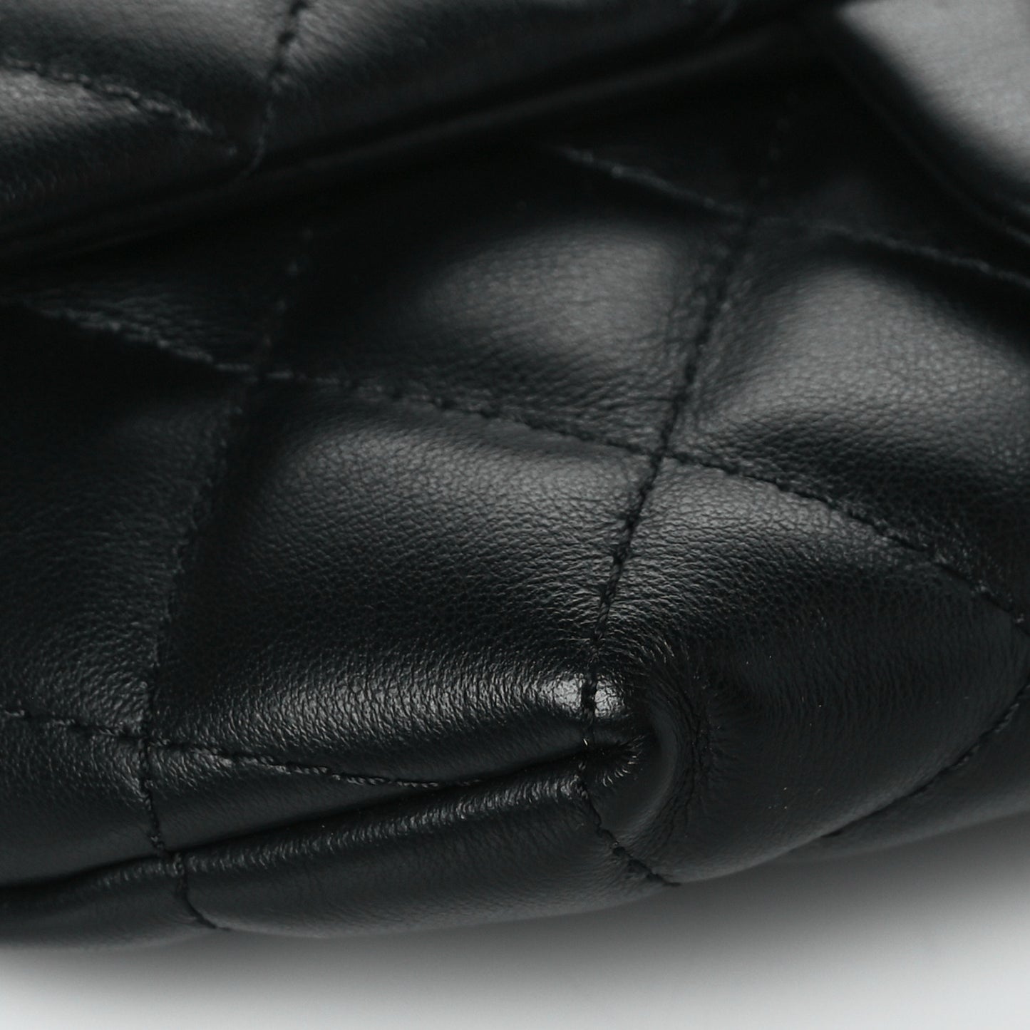 Calfskin Quilted CC Uniform Flap Belt Bag Black