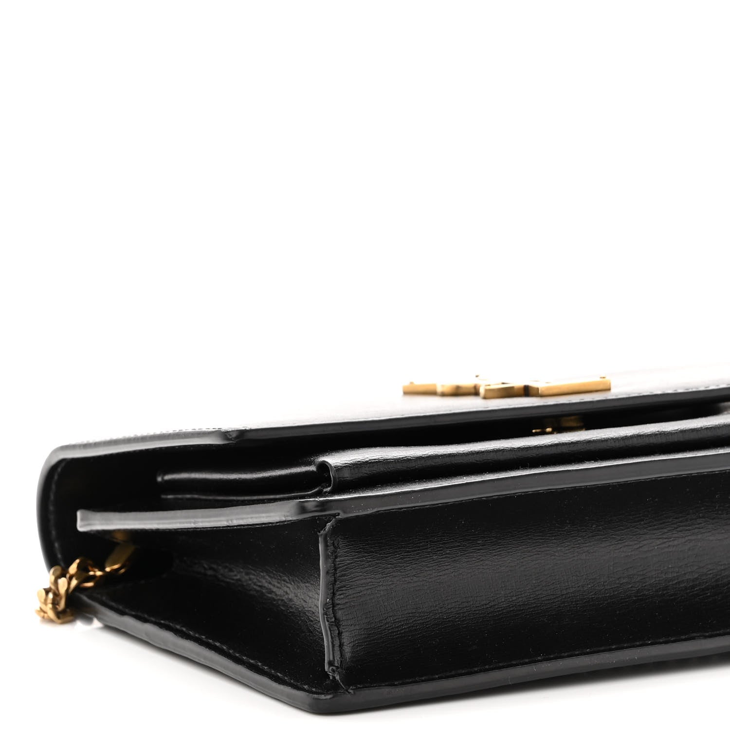 Saint Laurent Calfskin Monogram Sunset Chain Wallet Black 8 of 9