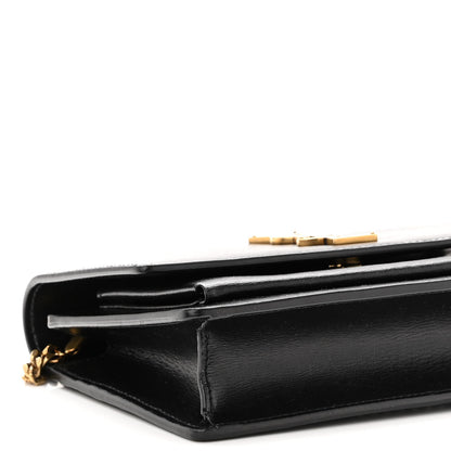 Saint Laurent Calfskin Monogram Sunset Chain Wallet Black 8 of 9