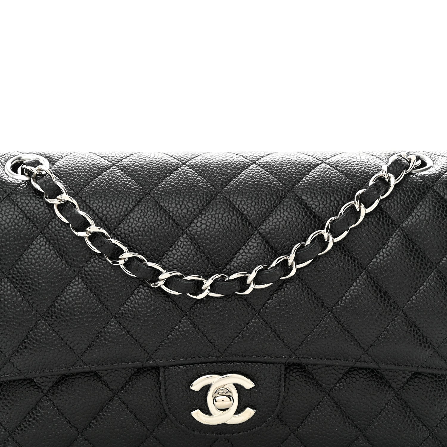 Chanel Caviar Quilted Medium Double Flap Black 8 of 10