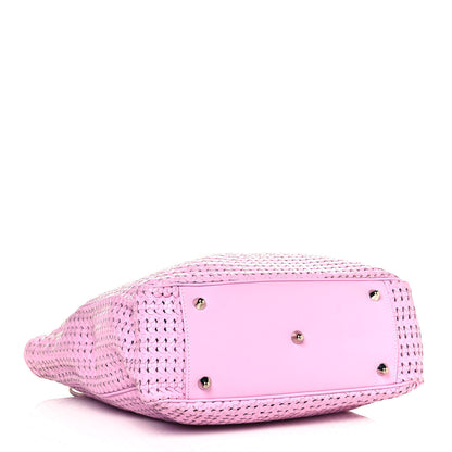 Christian Dior Lambskin Woven Dior Soft Shopping Tote Pink 3 of 16