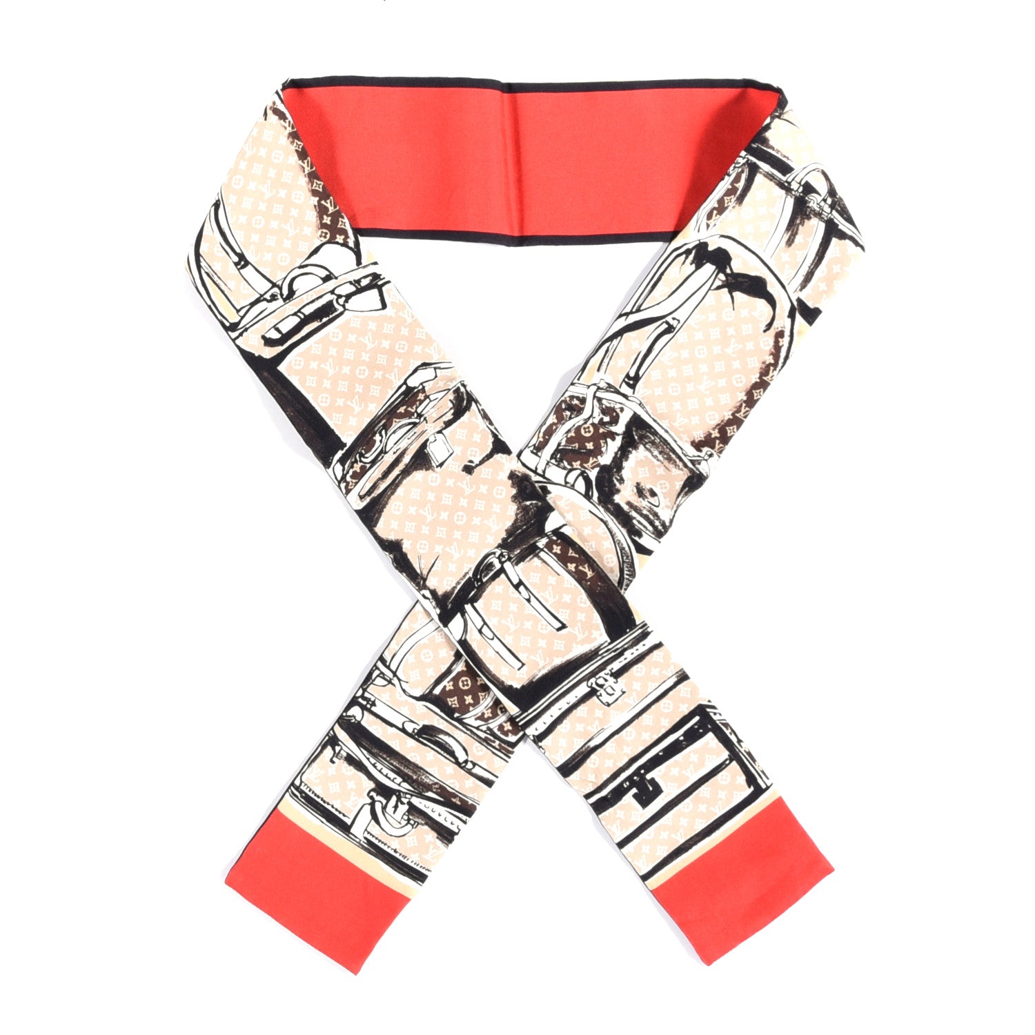 Louis Vuitton Silk Monogram Trunks Bandeau Brown 2 of 7