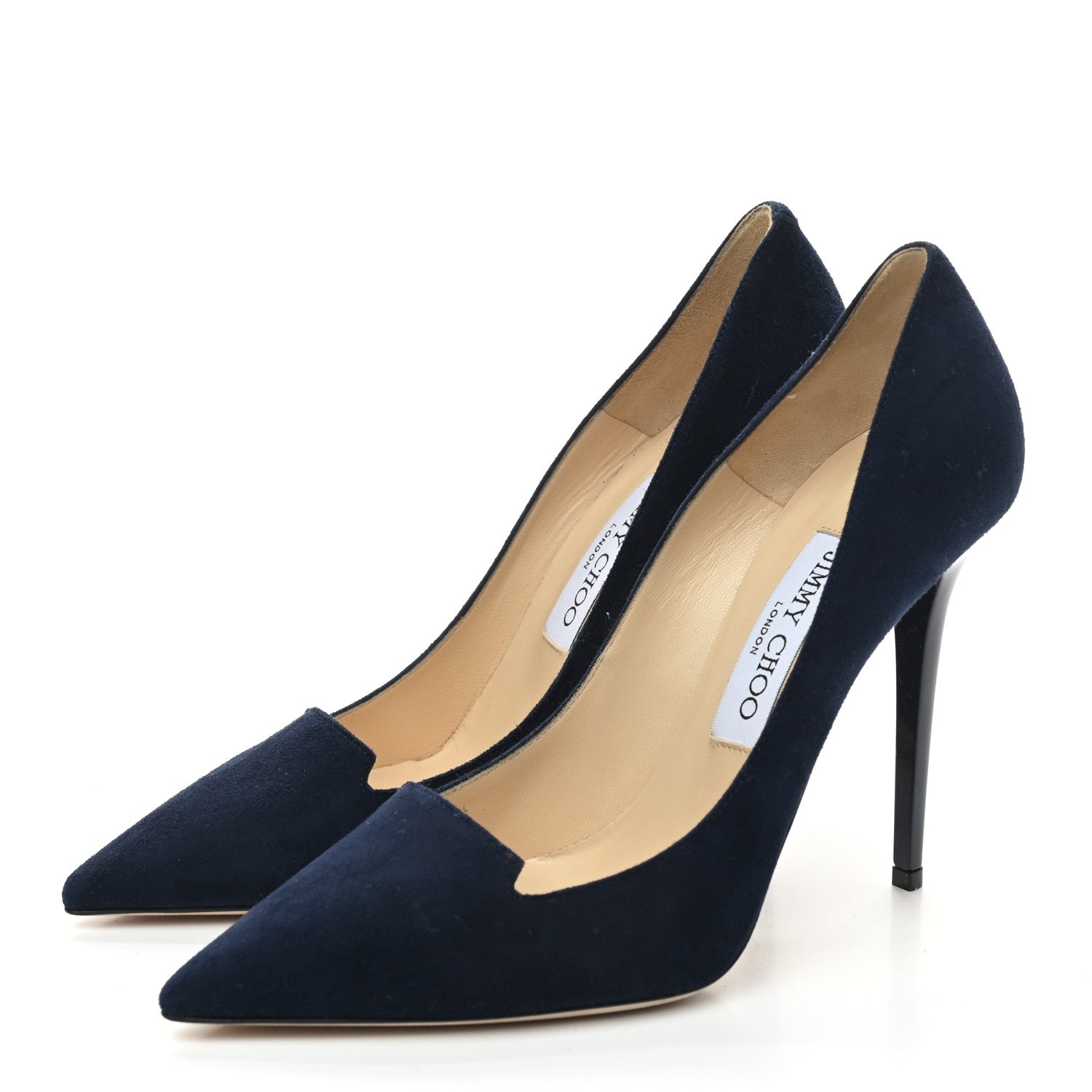 Jimmy Choo Suede Alia 115 Pumps 37 Navy 3 of 7