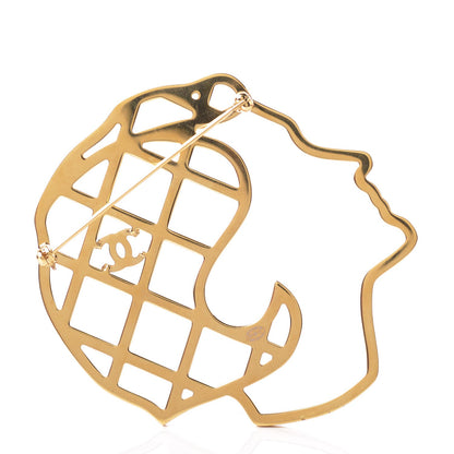 Chanel Coco Profile Brooch Gold 3 of 5