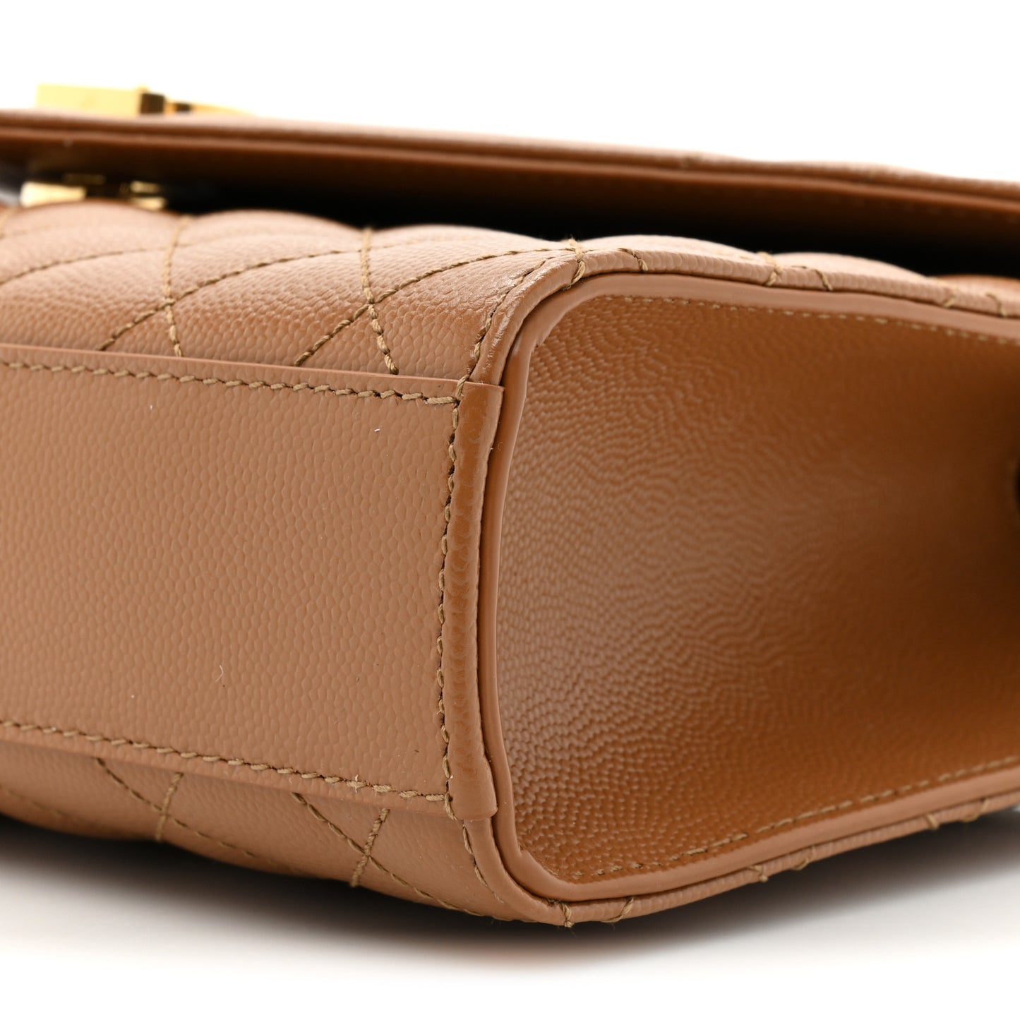 Grain De Poudre Textured Mixed Matelasse Triquilt Medium Monogram Satchel Dune