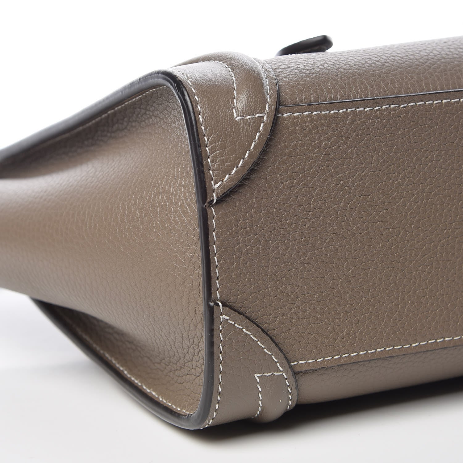 Celine Drummed Calfskin Nano Luggage Souris 9 of 9