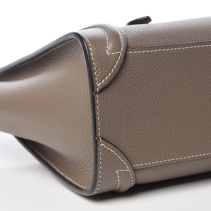 Celine Drummed Calfskin Nano Luggage Souris 9 of 9