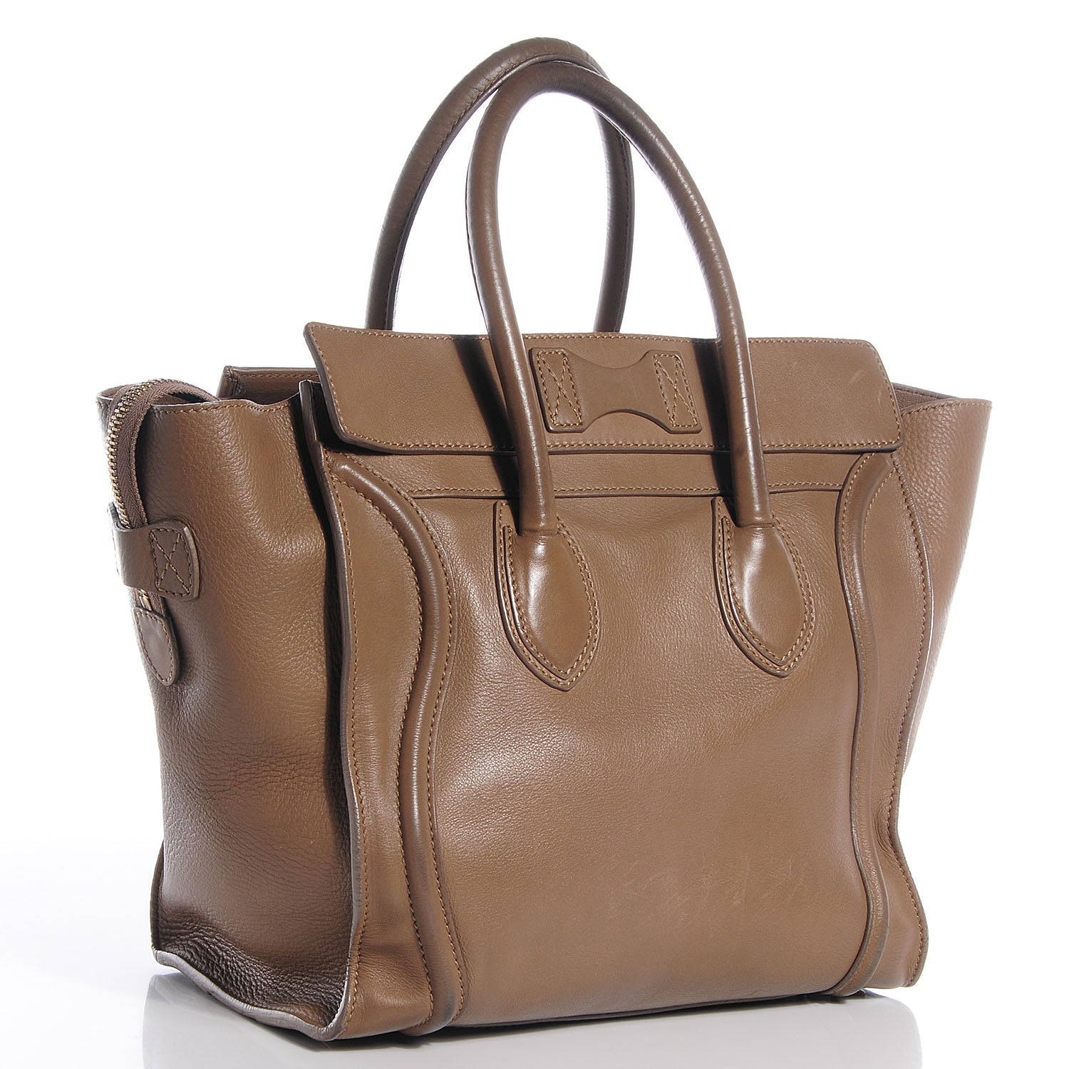 Celine Smooth Calfskin Mini Luggage Camel 3 of 14