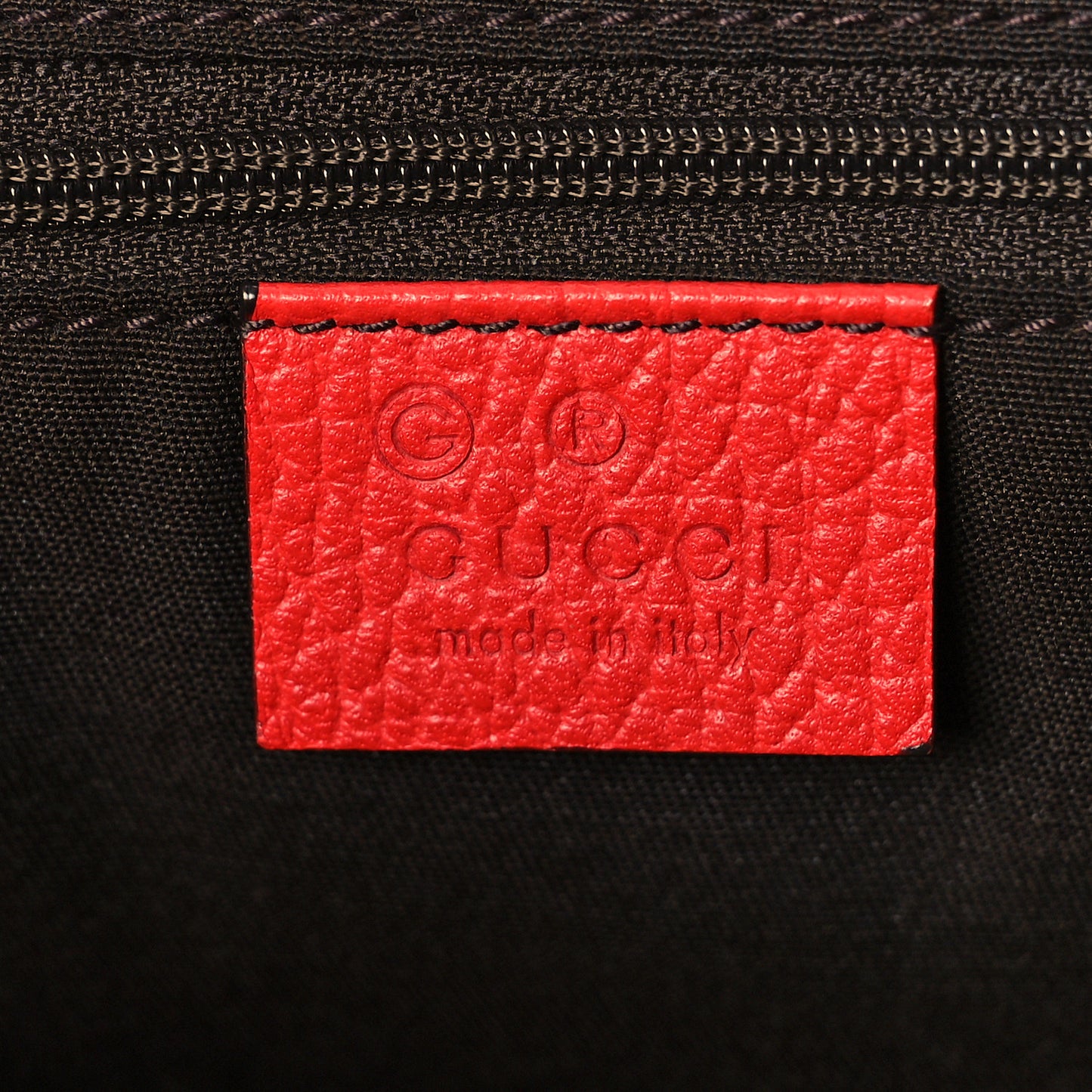 Dollar Calfskin Medium GG Charm Dome Satchel Sporting Red