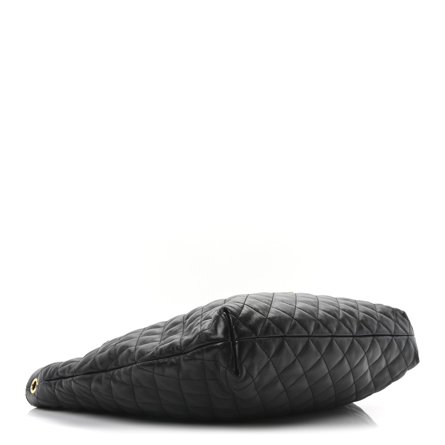 Lambskin Quilted Maxi Icare Shopping Tote Black