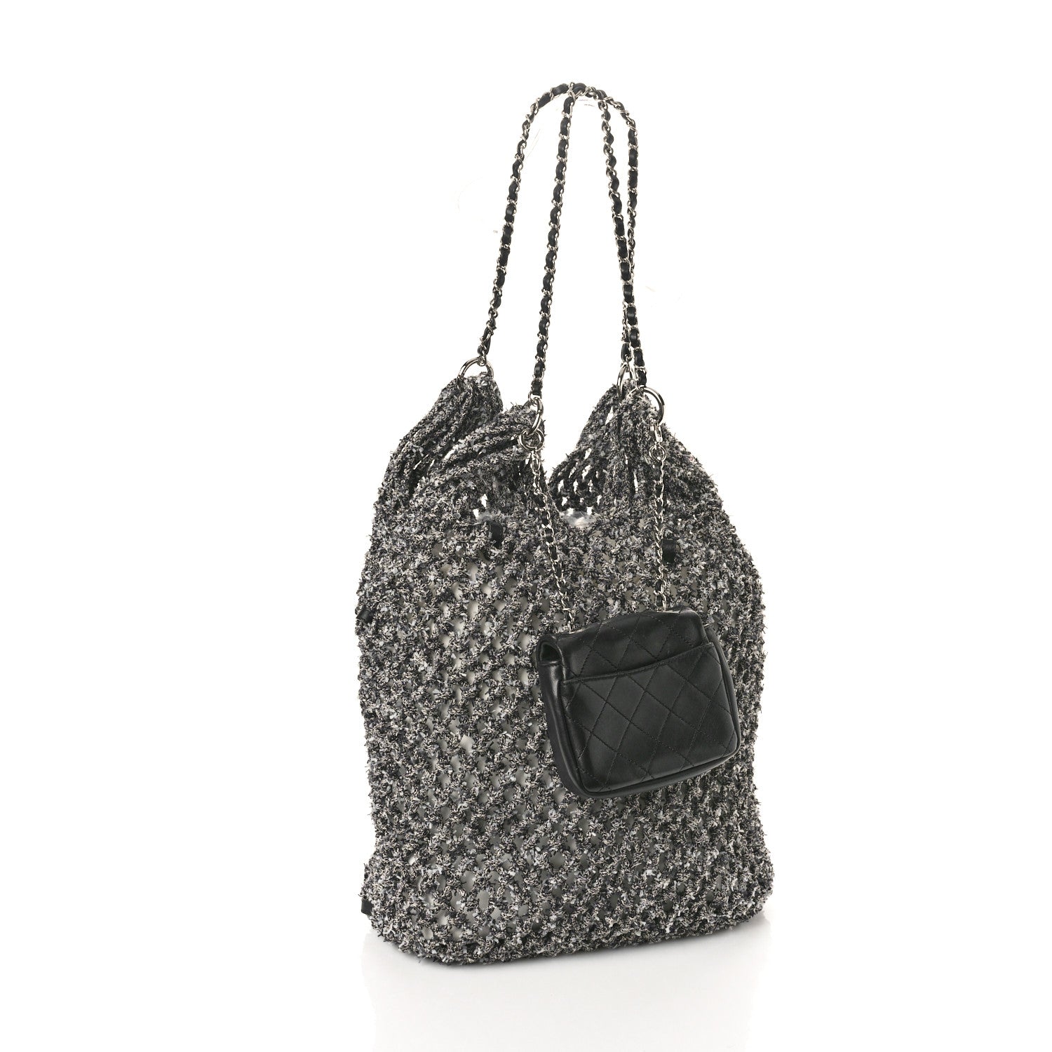 Chanel Lambskin Mixed Fibers Large Shopping Bag Black 5 of 13