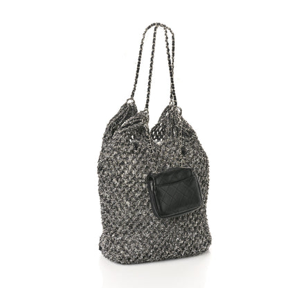 Chanel Lambskin Mixed Fibers Large Shopping Bag Black 5 of 13