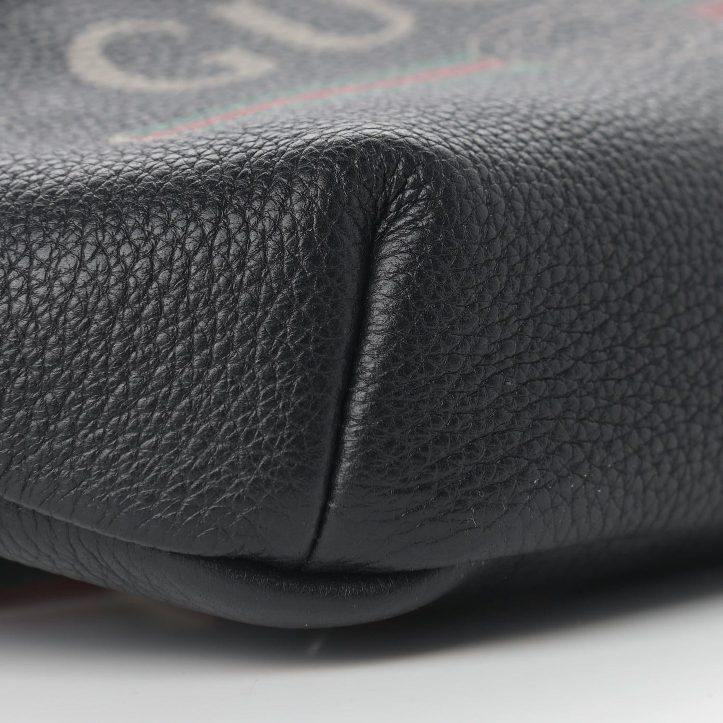 Grained Calfskin Small Logo Belt Bag Black