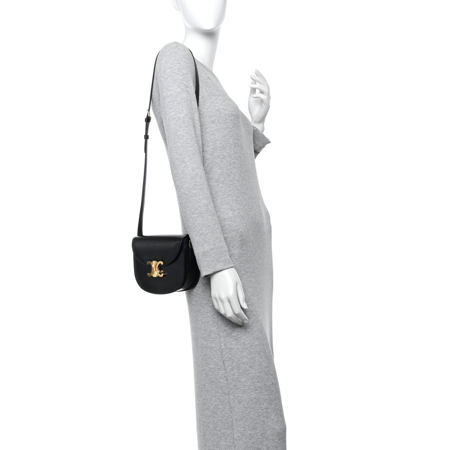 Celine Shiny Calfskin Teen Besace Black 2 of 13