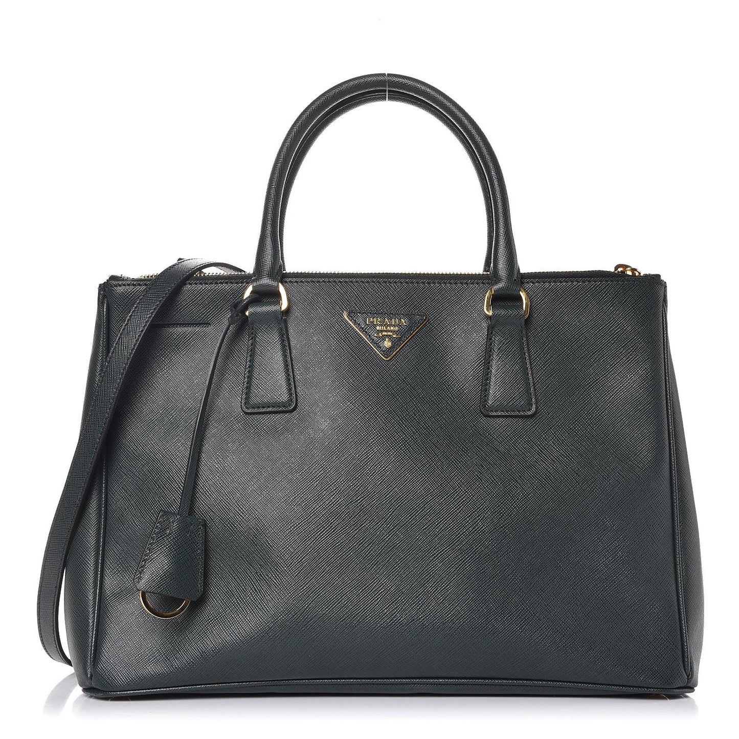 Saffiano Medium Galleria Double Zip Tote Smeraldo