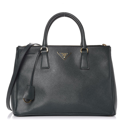 Prada Saffiano Medium Galleria Double Zip Tote Smeraldo 1 of 13
