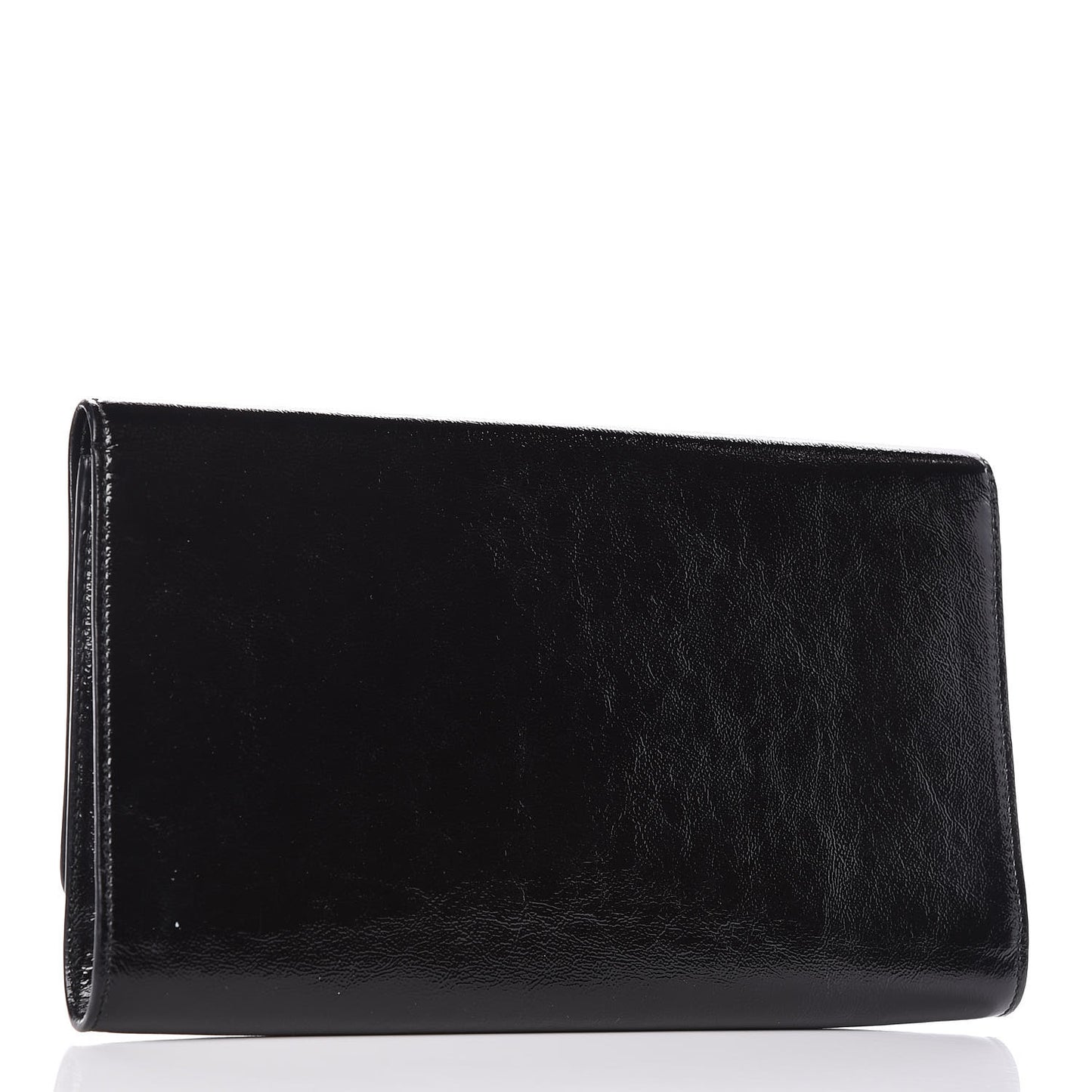 Textured Patent Monogram Large Belle De Jour Clutch Black