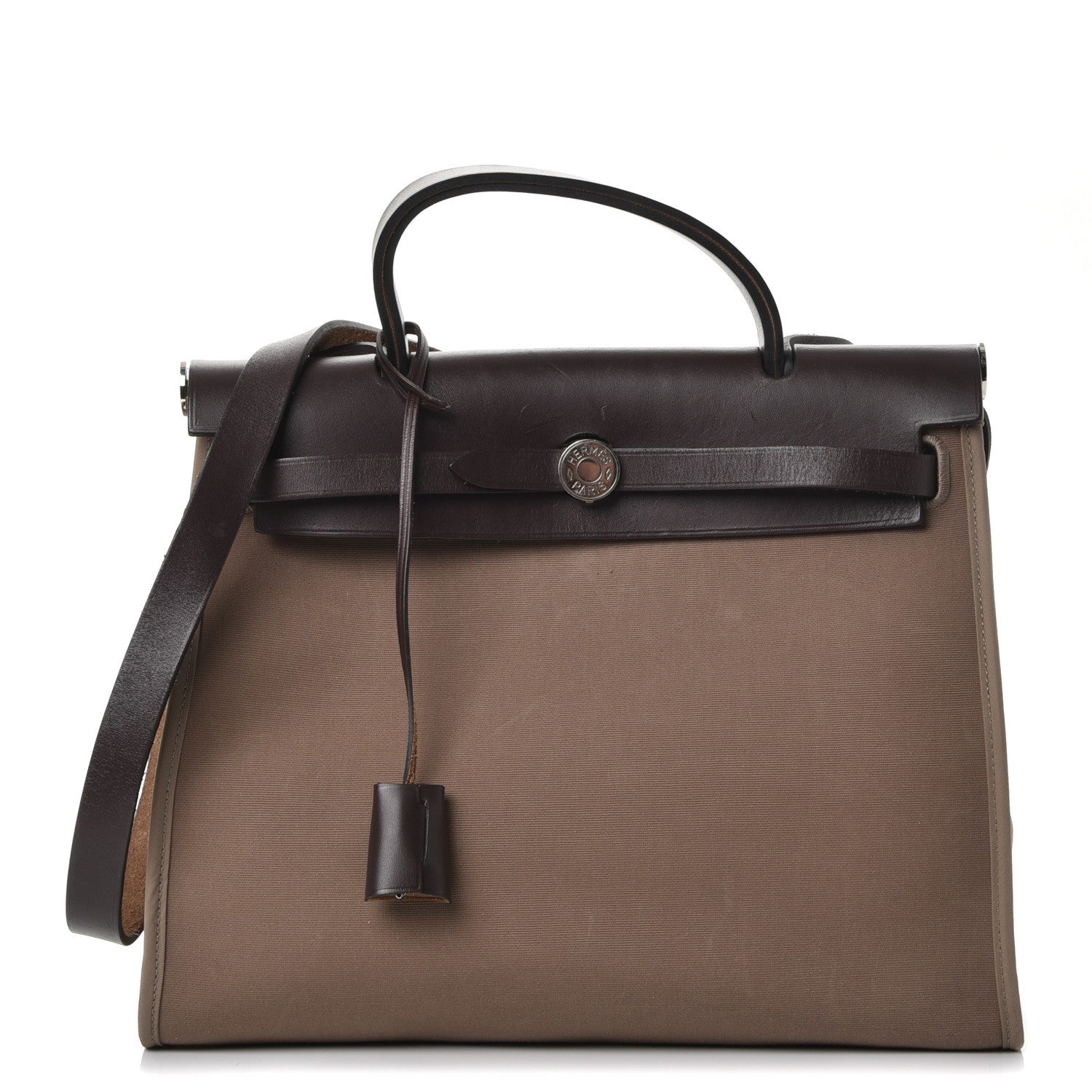 Hermes Vache Hunter Toile Herbag Zip 31 PM Etoupe Ebene 1 of 14