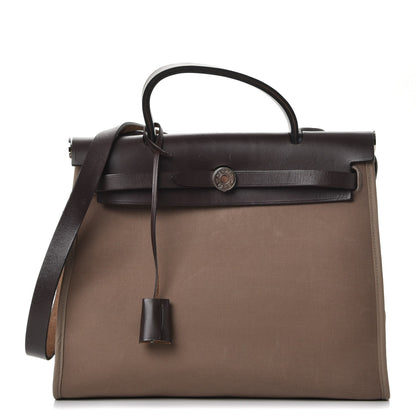 Hermes Vache Hunter Toile Herbag Zip 31 PM Etoupe Ebene 1 of 14