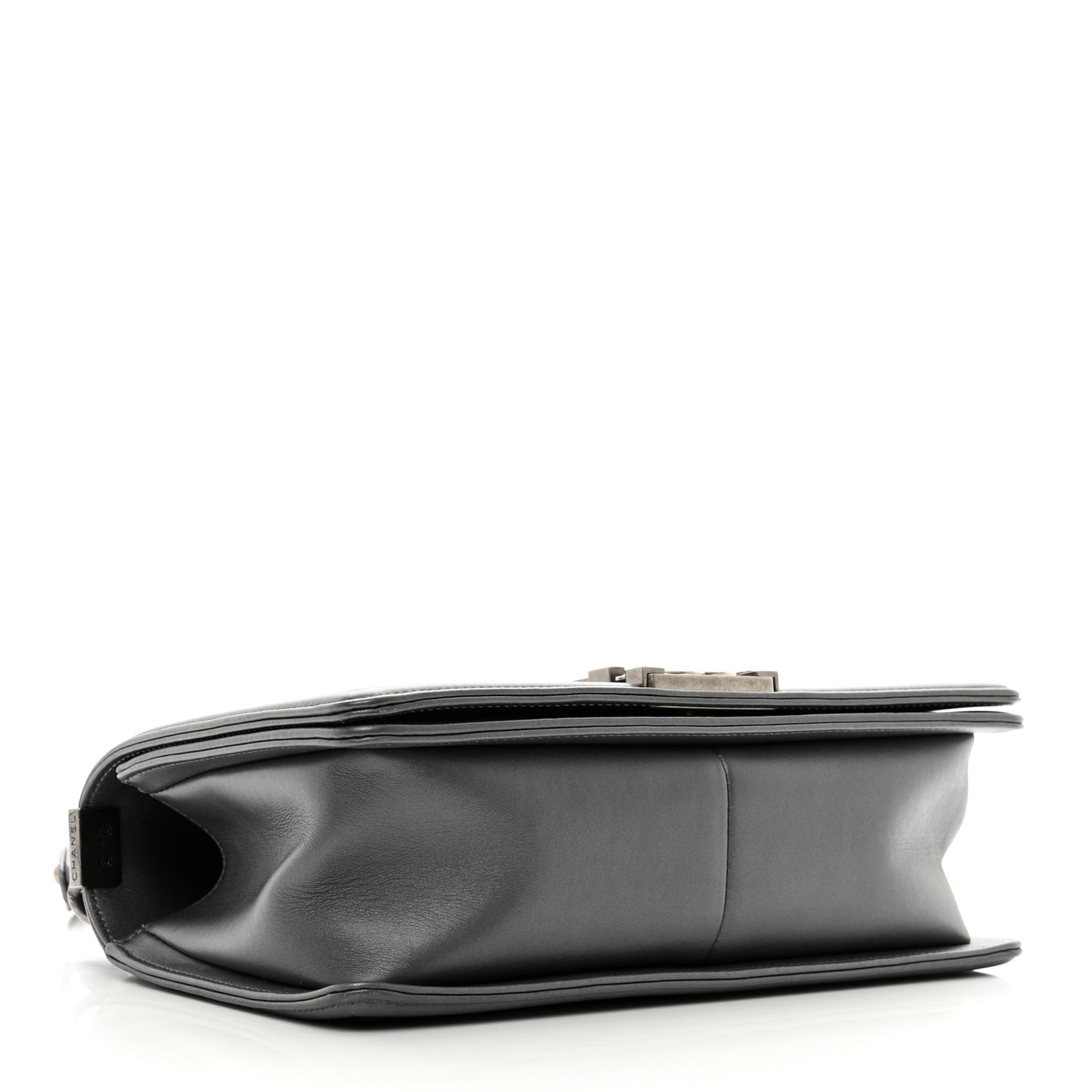 Lambskin Quilted Medium Boy Flap Dark Grey