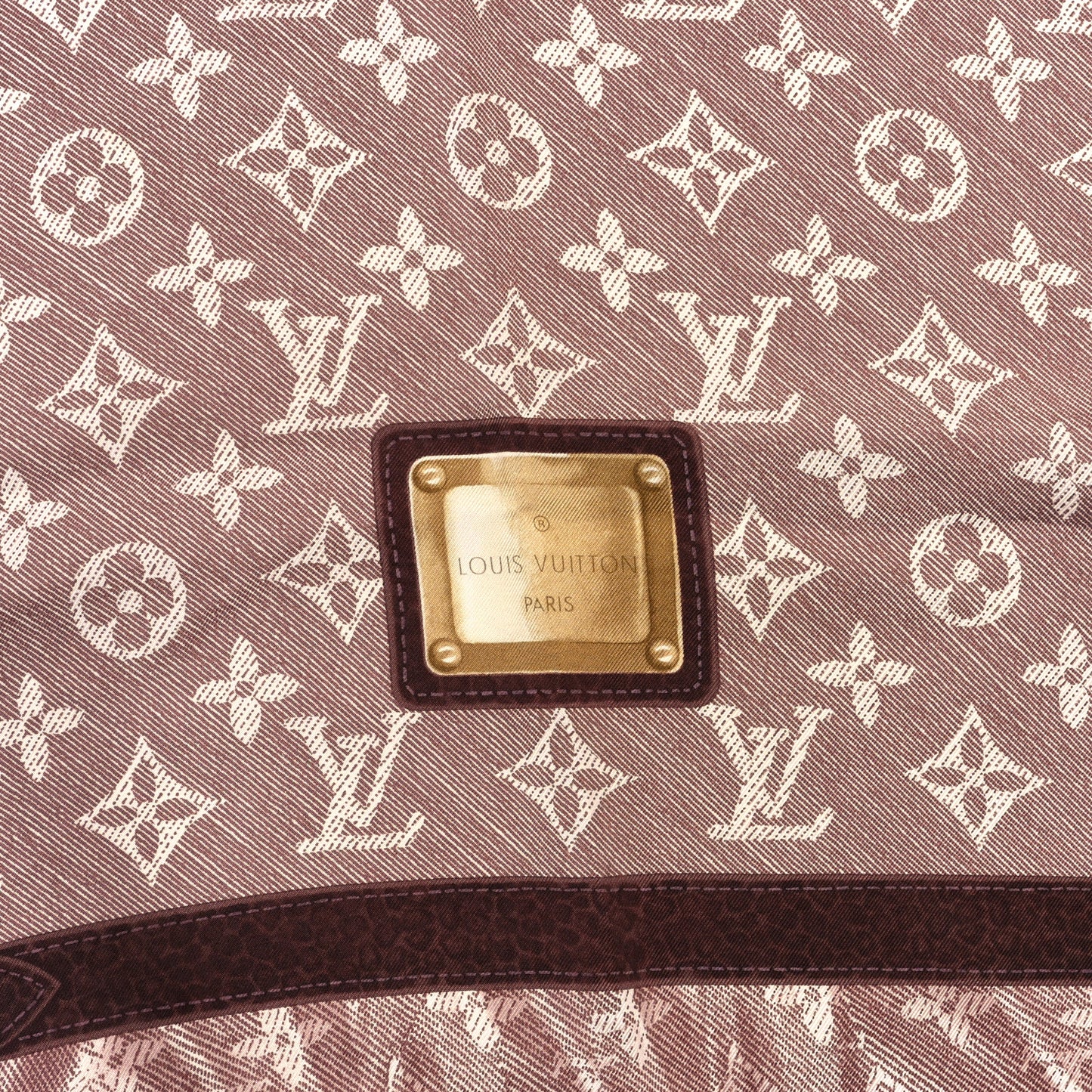 Silk Monogram New Denim Bandana Scarf Rose Pale