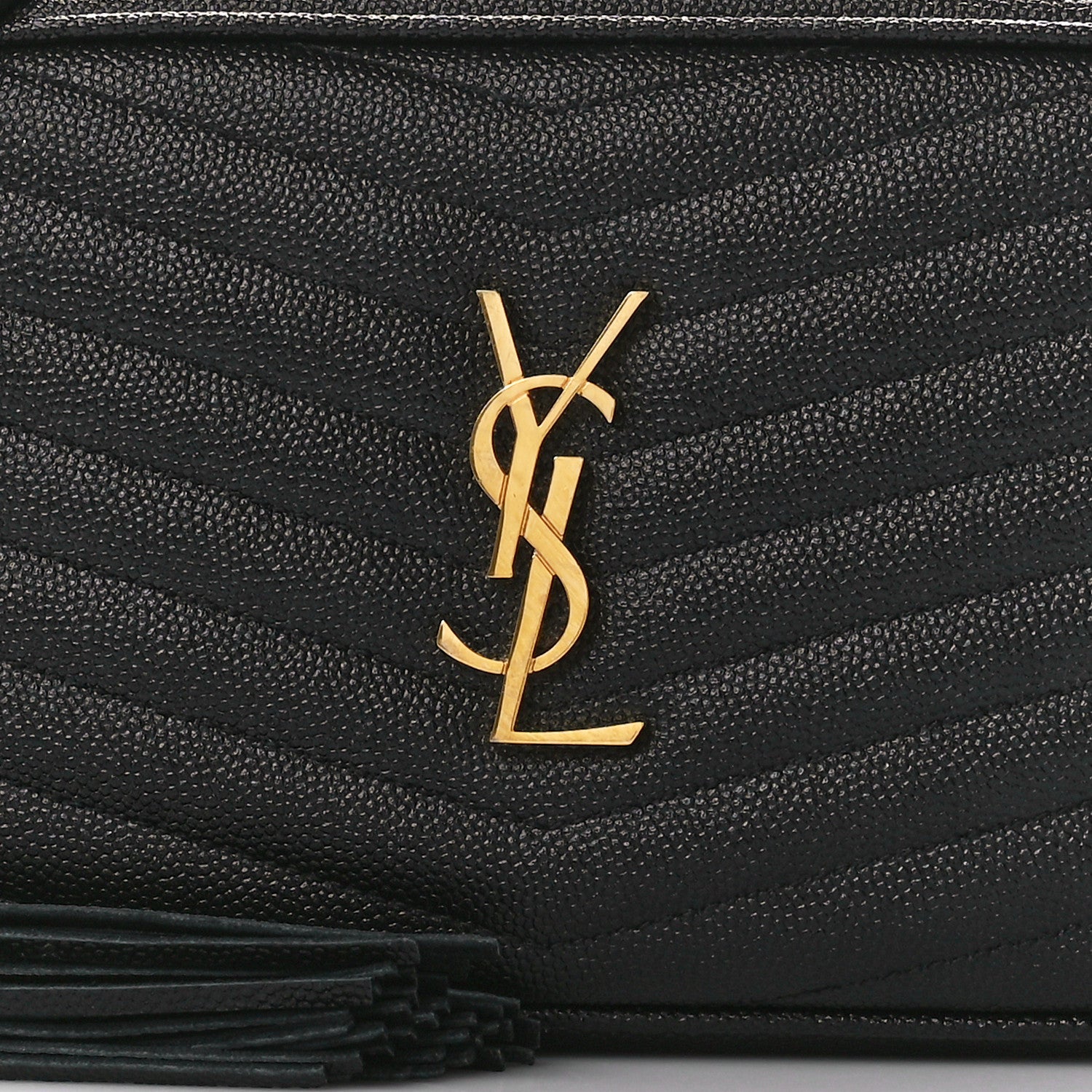 Saint Laurent Grain De Poudre Matelasse Monogram Mini Lou Camera Bag Black 8 of 11
