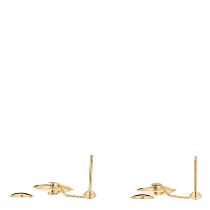 Cartier 18K Yellow Gold Diamond Mother of Pearl Amulette de Cartier Drop Earrings 3 of 5