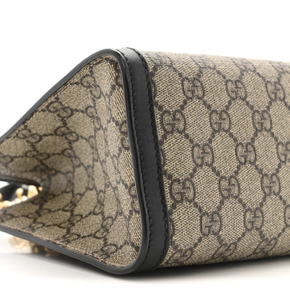 Gucci GG Supreme Monogram Small Padlock Tote Black 9 of 12