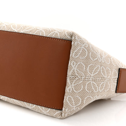 Loewe Jacquard Anagram Calfskin Small Cubi Bag Ecru Tan 10 of 11