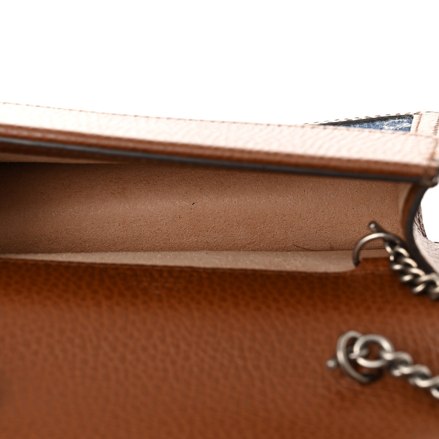 New Denim GG Monogram Dollar Calfskin Enamel Super Mini Dionysus Shoulder Bag Blue Tea Cuir Epilog Electric Blue