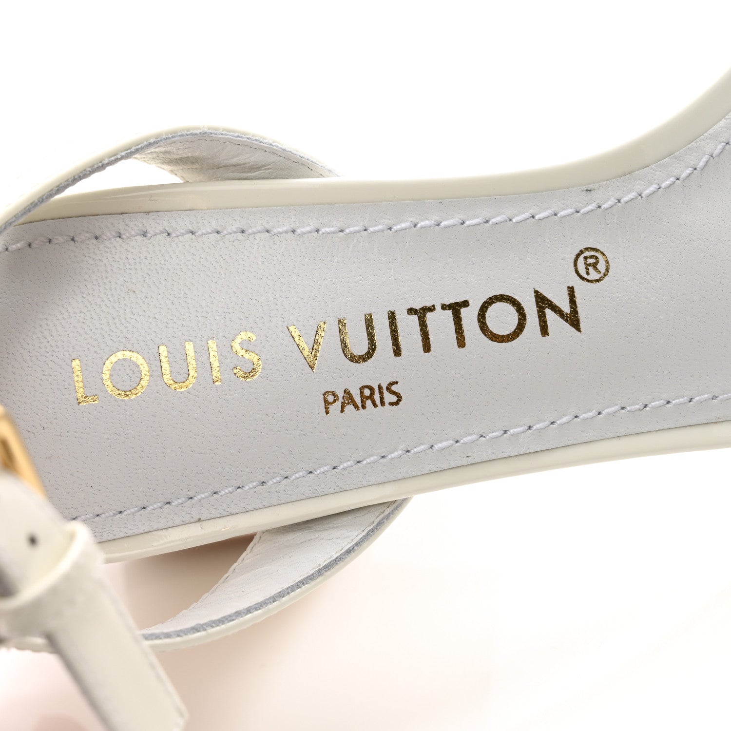 Louis Vuitton Patent Calfskin Shake Platform Sandal 36.5 White 6 of 13
