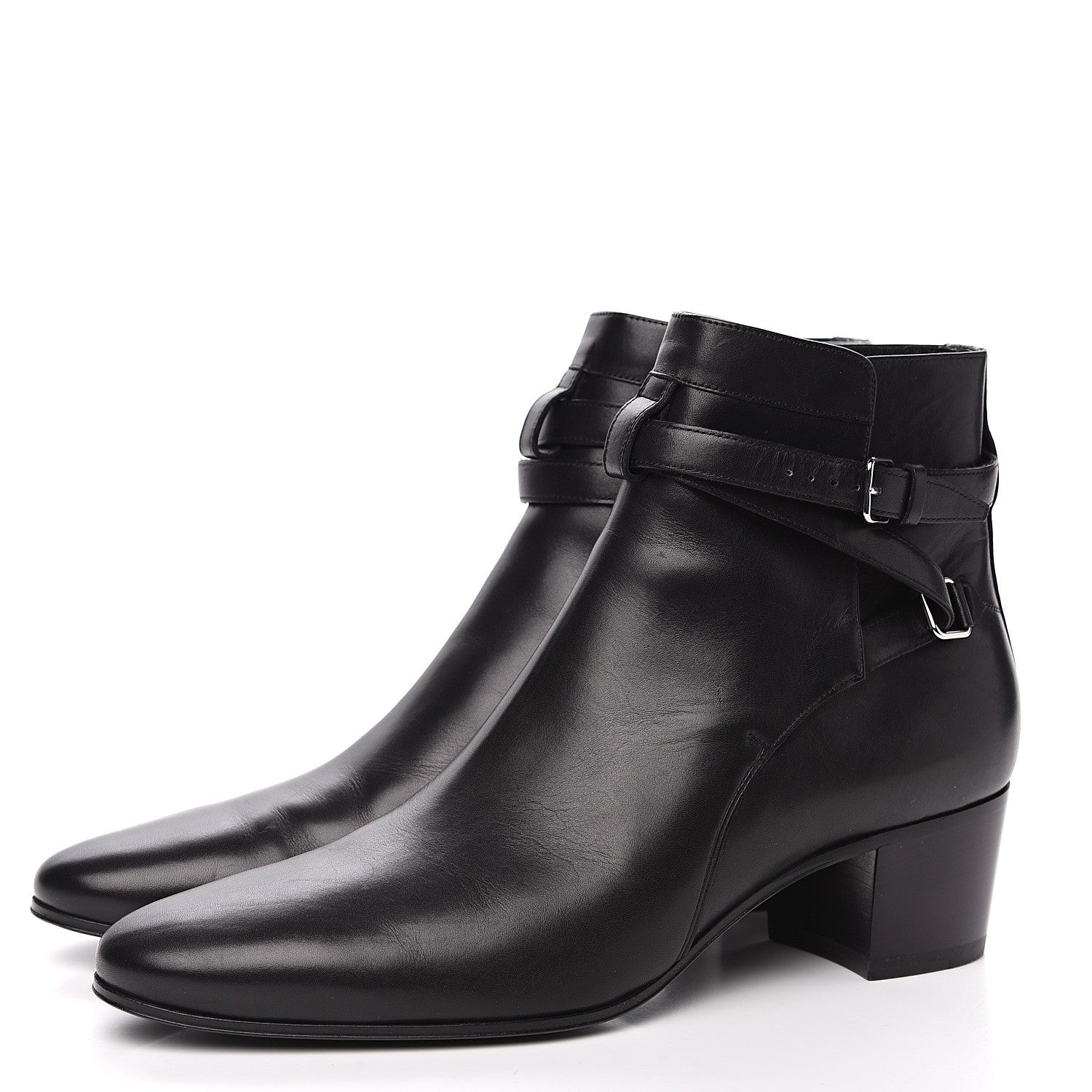 Saint Laurent Smooth Jodhpur Calfskin Blake Ankle Boots 42 Black 3 of 8