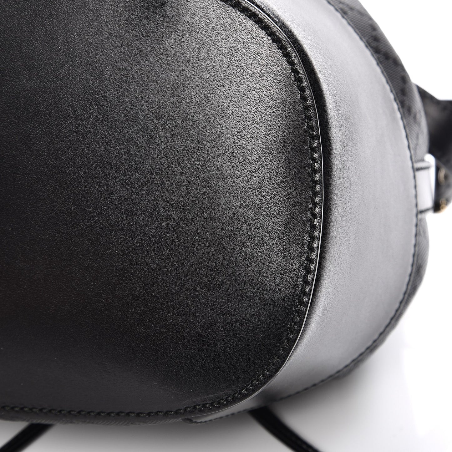 Bright Diamante Small Bucket Bag Black