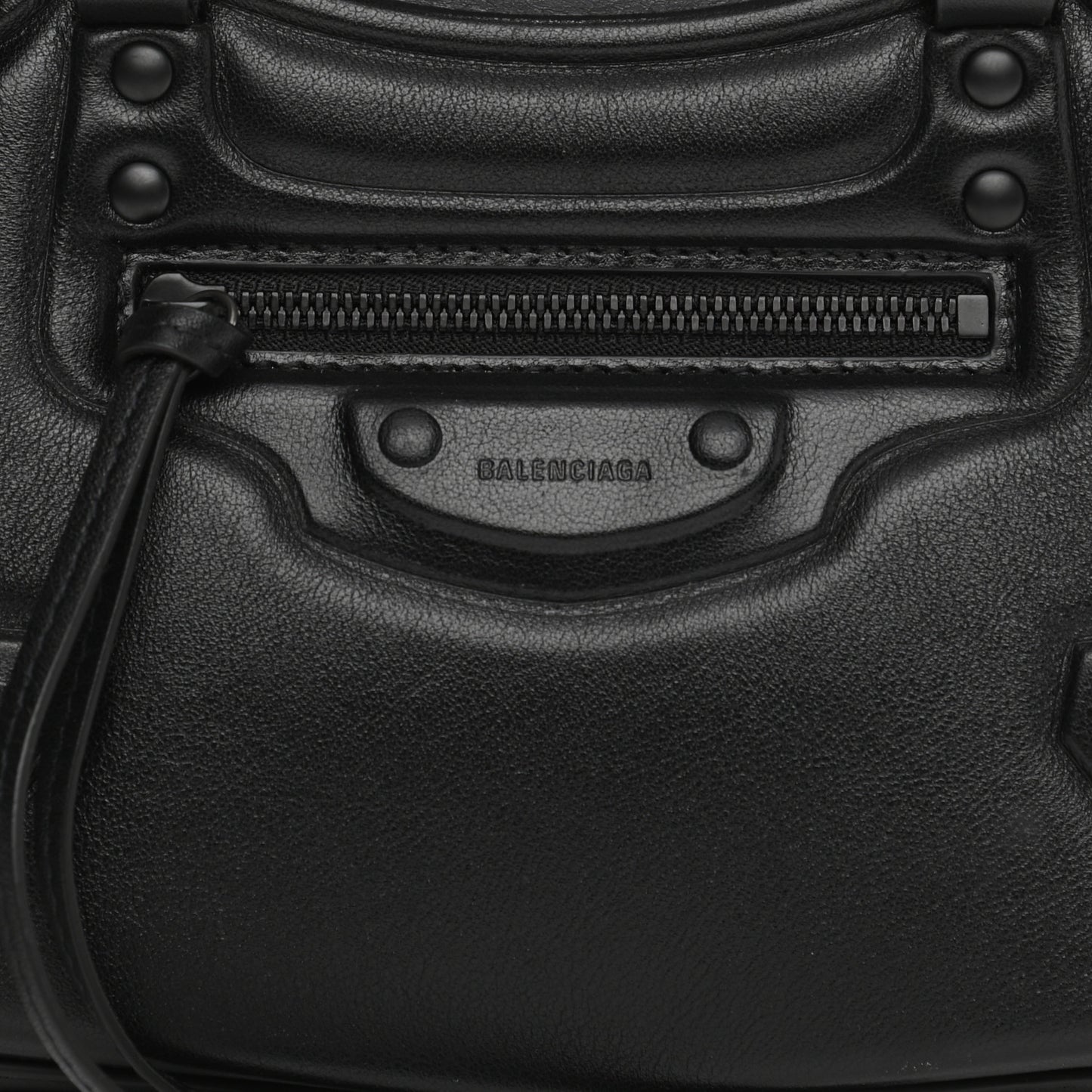 Cake Calfskin Tonal Hardware Mini Neo Classic City Black