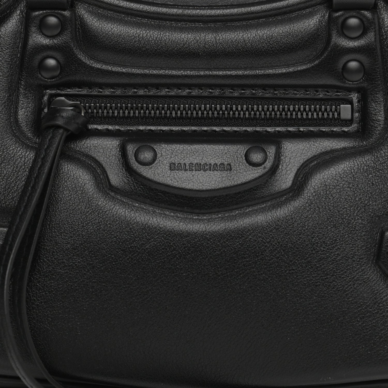 Balenciaga Cake Calfskin Tonal Hardware Mini Neo Classic City Black 8 of 10
