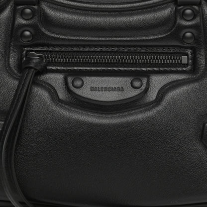 Balenciaga Cake Calfskin Tonal Hardware Mini Neo Classic City Black 8 of 10