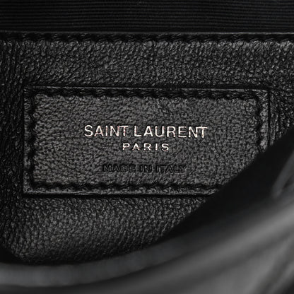Saint Laurent Crinkled Calfskin Matelasse Monogram Baby Niki Chain Satchel Black 6 of 10