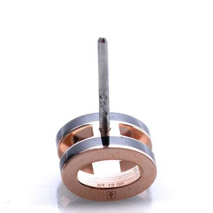 Hermes Rose Gold Lacquered Mini Pop H Earrings Black 4 of 4