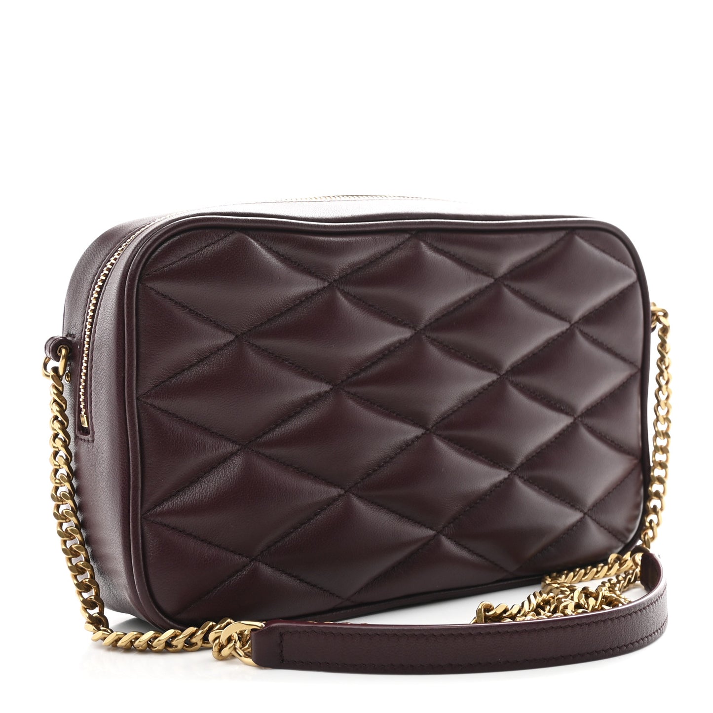 Lambskin Quilted Mini Camera Bag Hot Wine