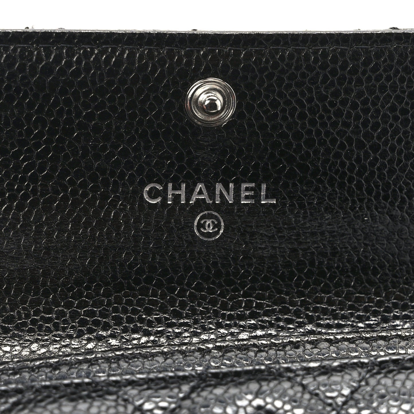 Caviar Quilted Flap Card Holder So Black