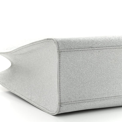 Telfar Glitter Microfiber Large Shopping Bag Silver 9 of 11