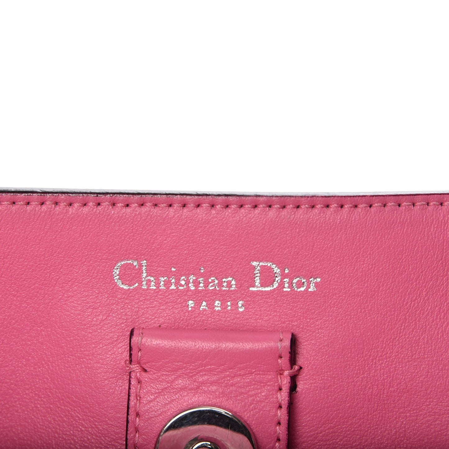 Smooth Calfskin Medium Tri-Color Diorissimo Bag Navy Pink