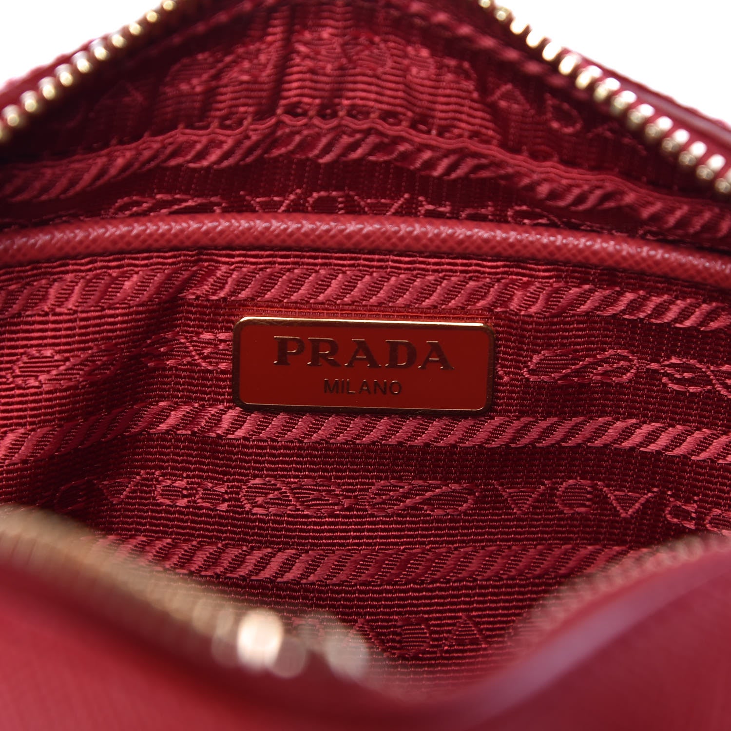 Prada Saffiano Mini Camera Crossbody Bag Fuoco 6 of 10